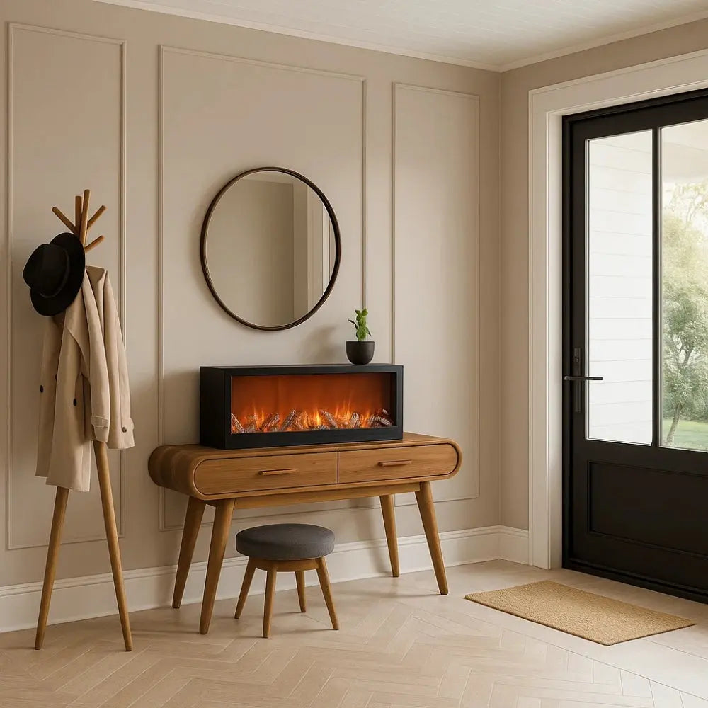 Cheminée Électrique - Flammes LED Sans Fumée | Ignélya - | Delvanie