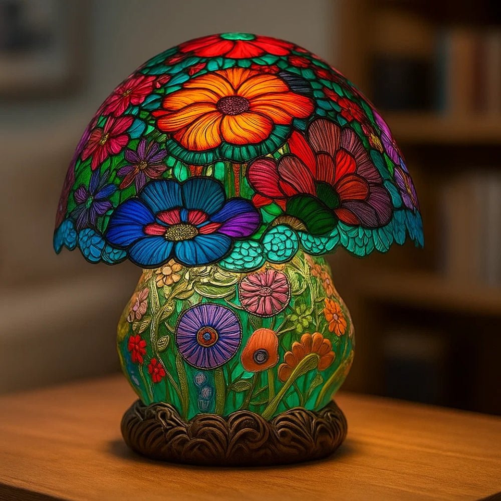 Enchanted Bloom Stained Glass Lamp