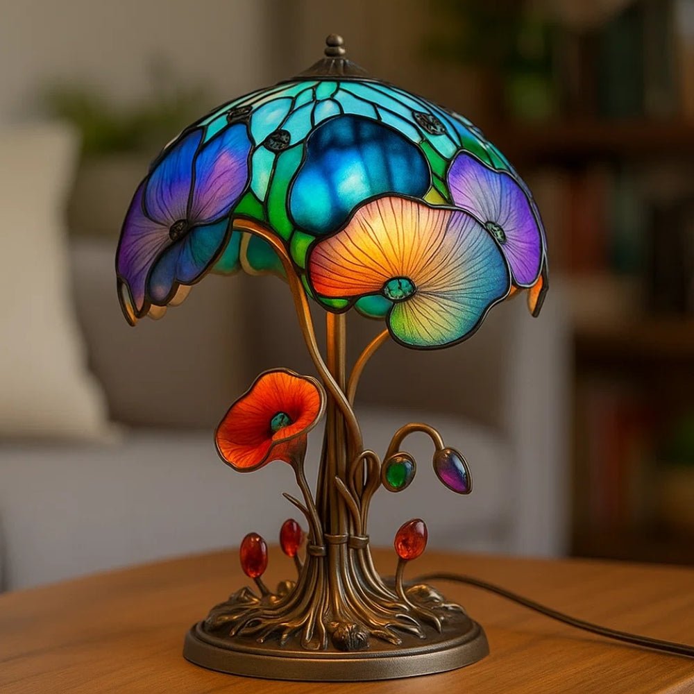 Enchanted Bloom Stained Glass Lamp