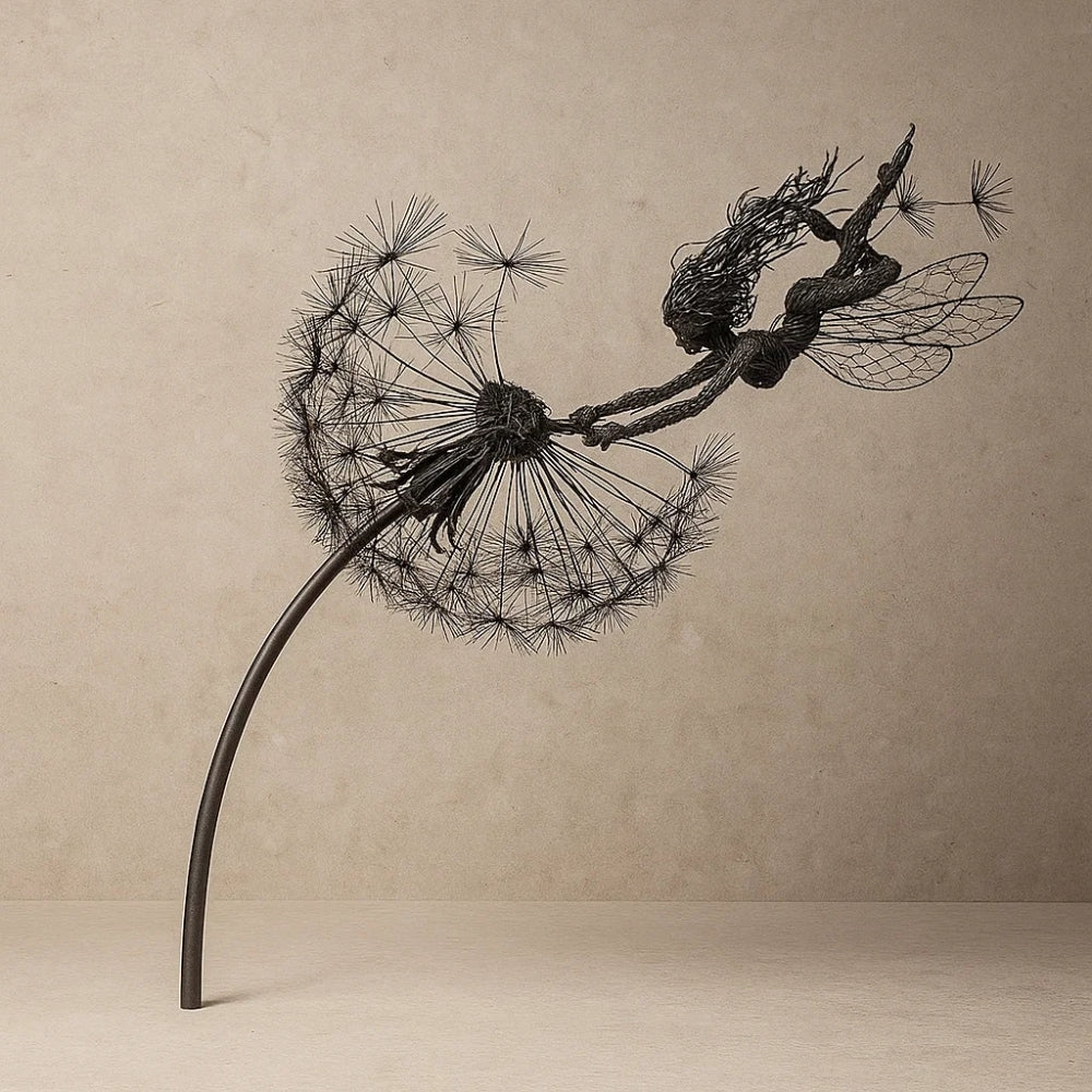 Garden Sculpture Metal Whimsical Outdoor Decor