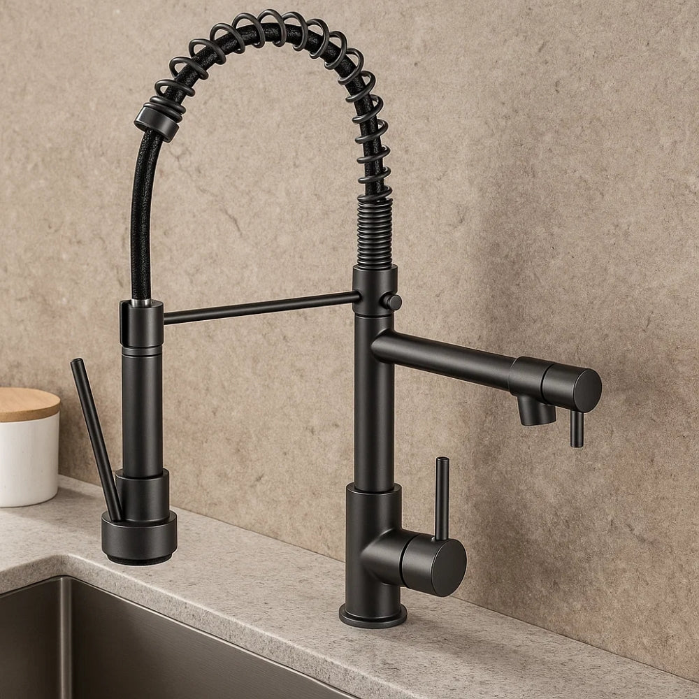 Kitchen Faucet with Dual Water Outlets