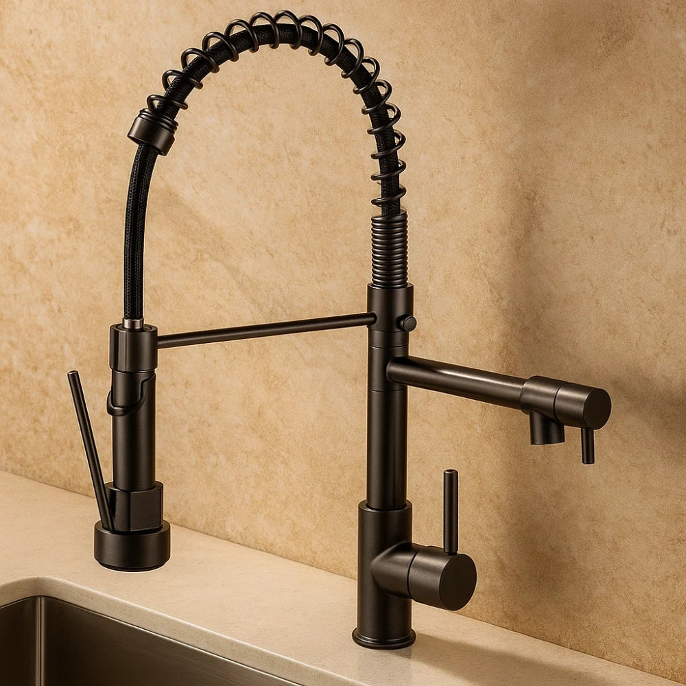 Kitchen Faucet with Dual Water Outlets
