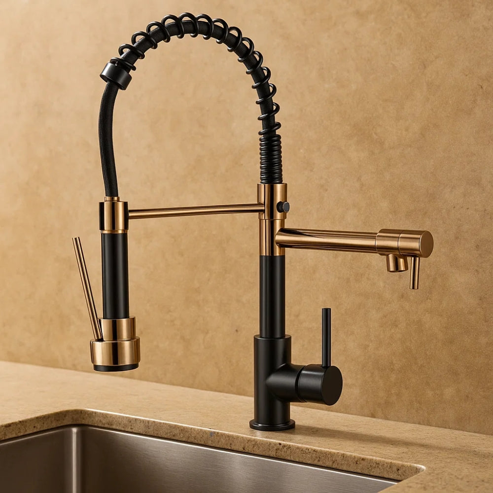 Kitchen Faucet with Dual Water Outlets