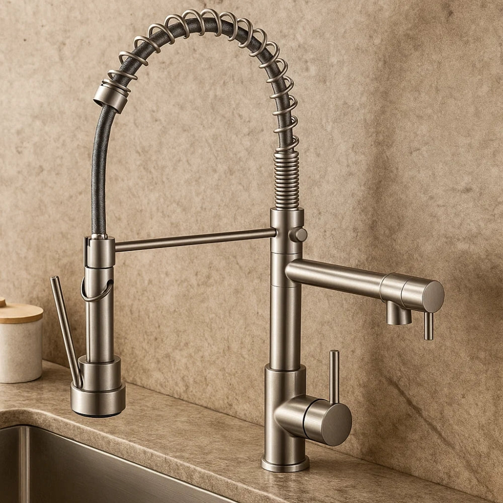 Kitchen Faucet with Dual Water Outlets