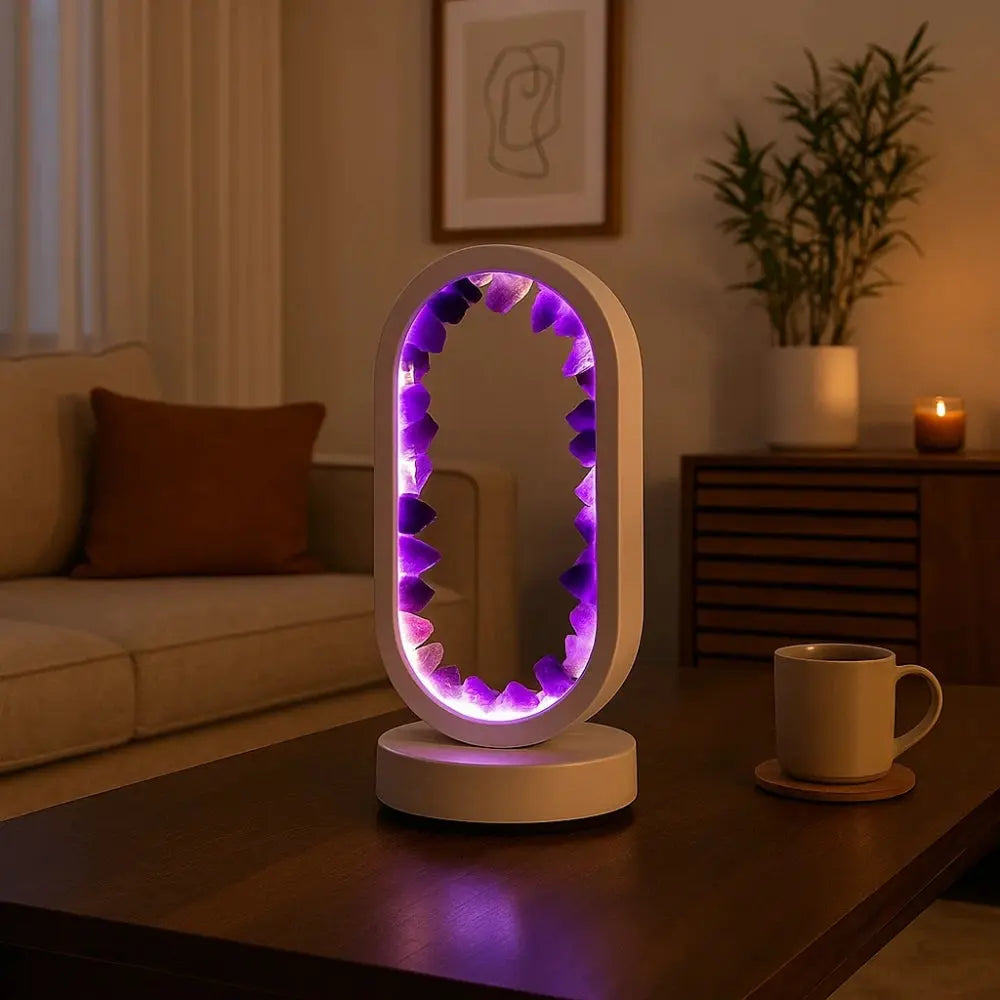 Lampe Cristal <br> Sérénité Améthyste | Auralight | Delvanie