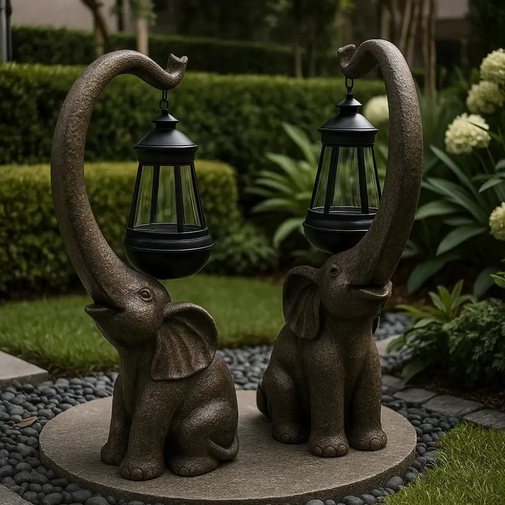 Lampe Extérieure Solaire <br> Charme d'Éléphant | Jumbo | Delvanie