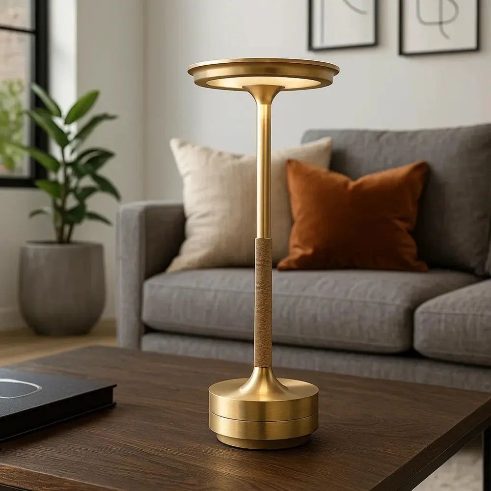Lampe de Table Sans Fil <br> Design Raffiné | GoldFlow | Delvanie
