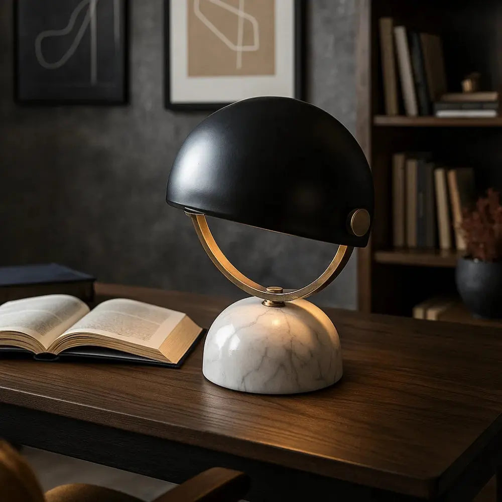 Lampe De Chevet Moderne - Sculpture Marbre Apaisante | Marvella - | Delvanie