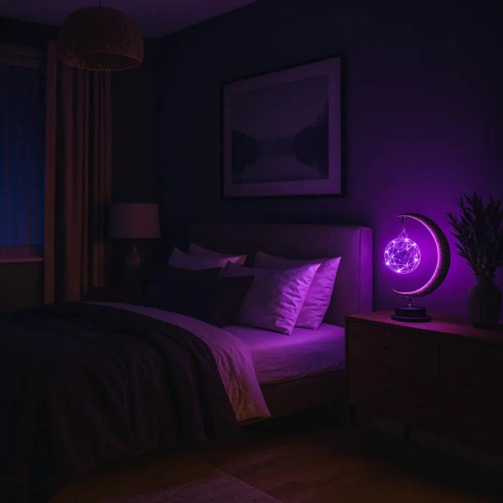 Lampes de Chevet - Lune de Verre Enchantée | Célyna - | Delvanie
