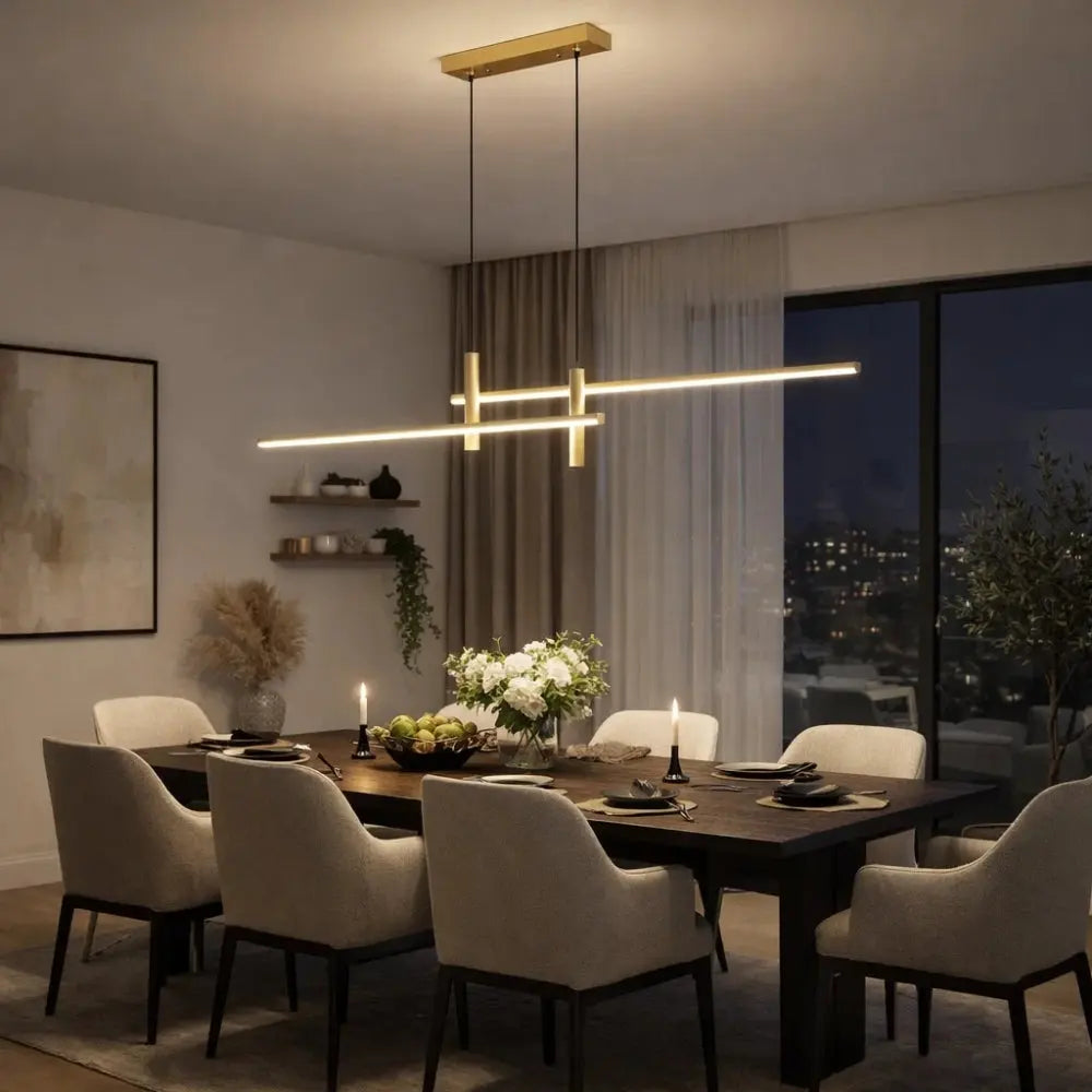 Luminaire pour salle à manger - Halo Suspendu Chic | Selvoria - | Delvanie