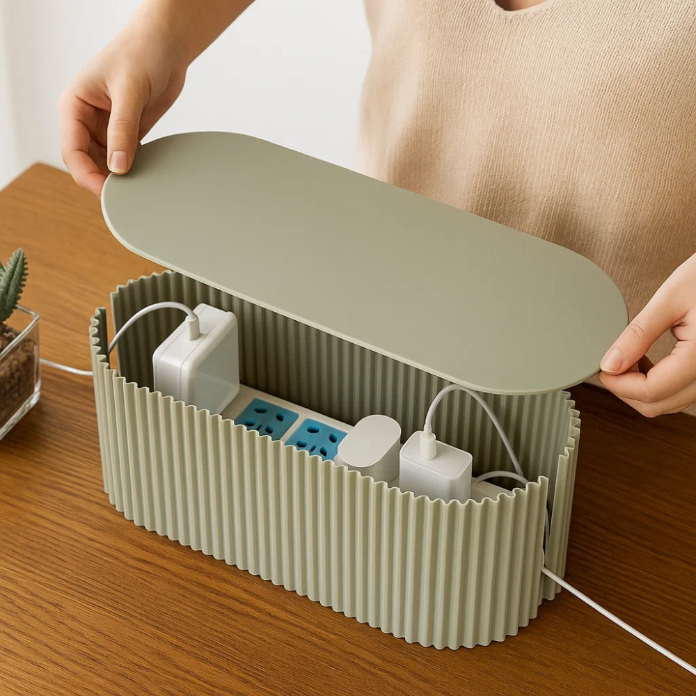 Sleek Cable Management Storage Box