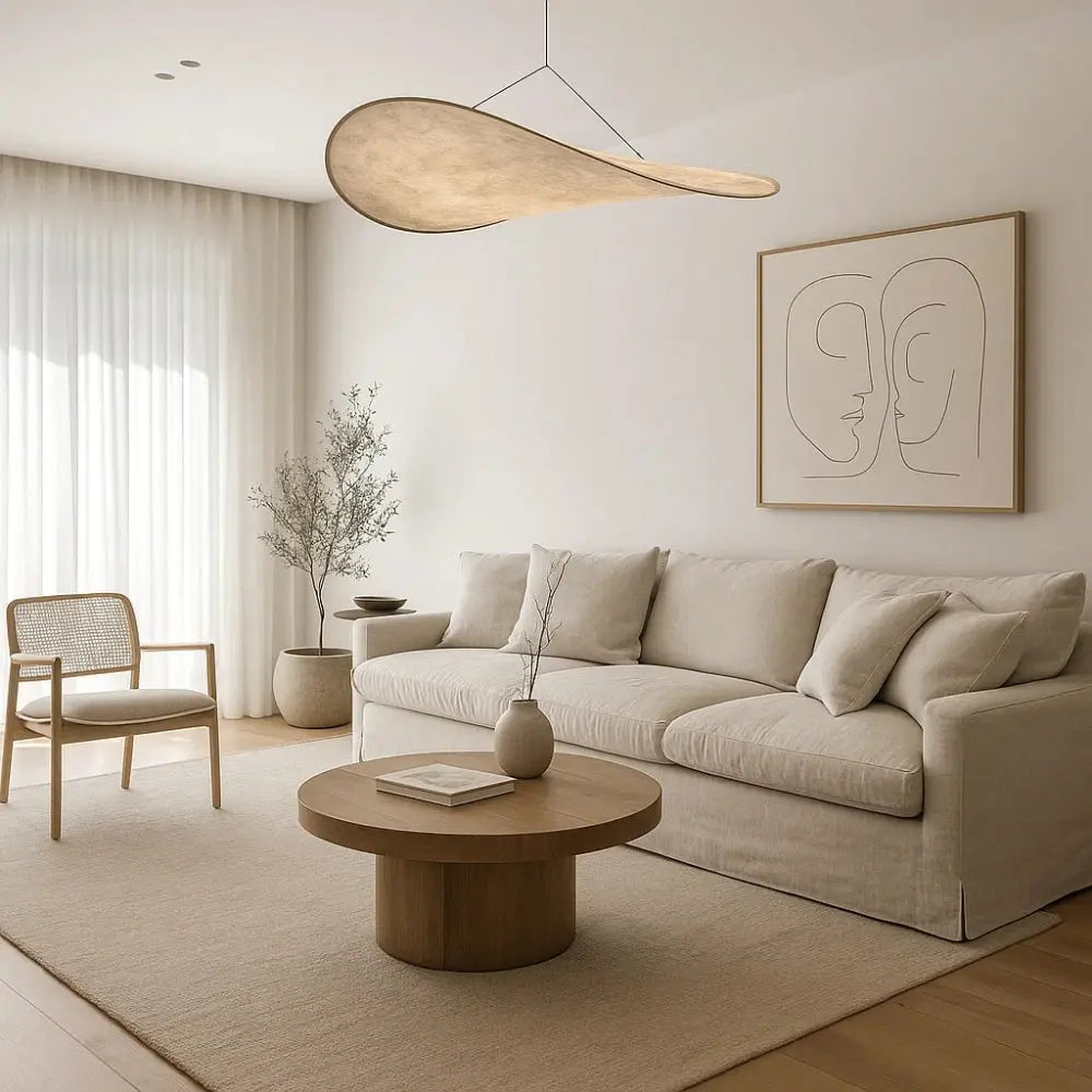 Suspension Luminaire Japandi <br> Sérénité Éclipsée | Luminis | Delvanie