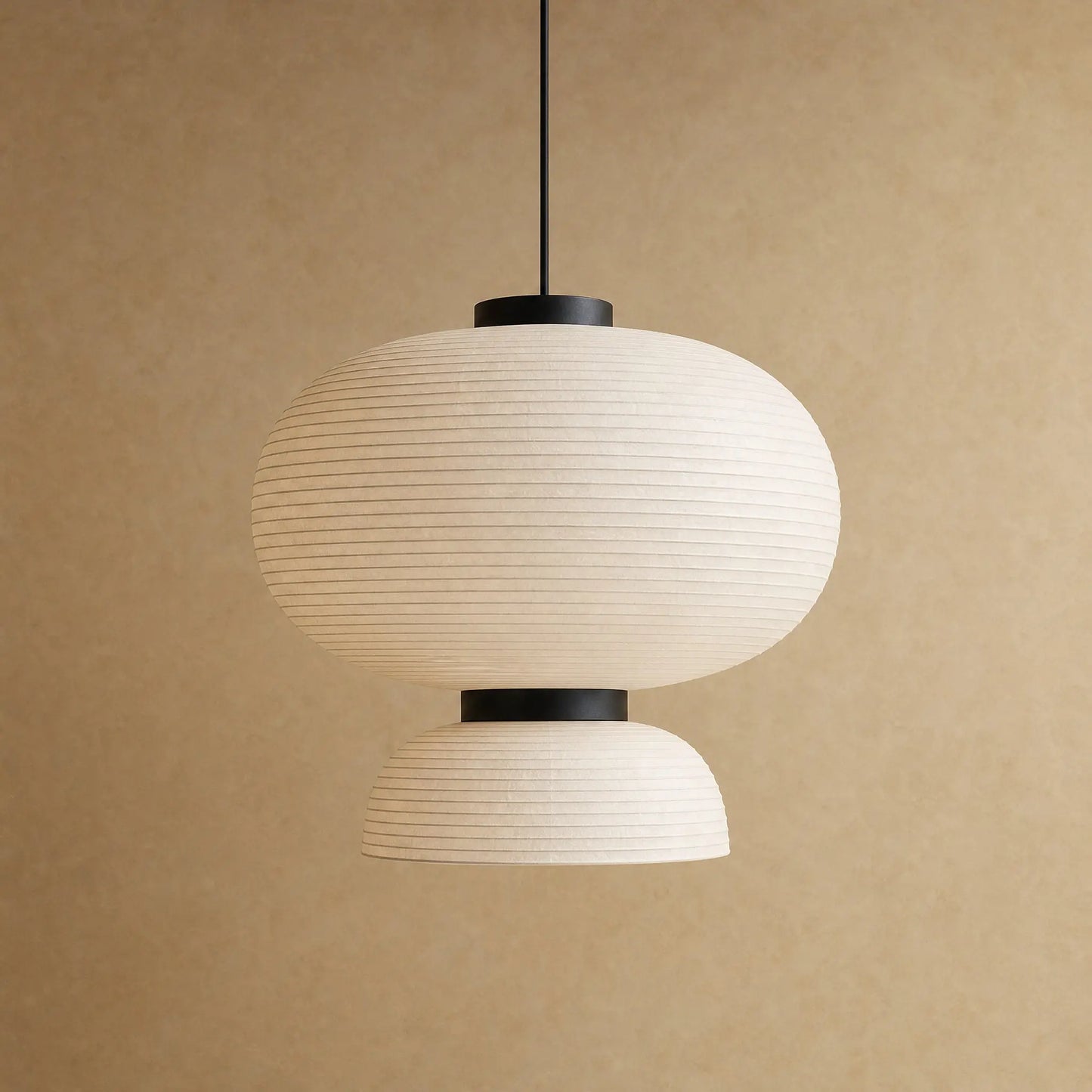 Suspension papier de riz Karumiya, packshot sphère Ø 70 cm | Delvanie