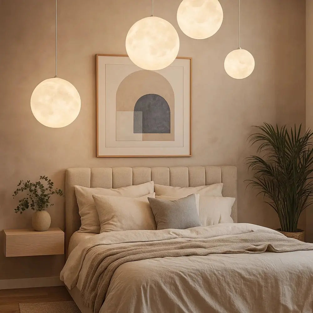 Suspension Luminaire Boule <br> Pleine Lune | Celestia | Delvanie