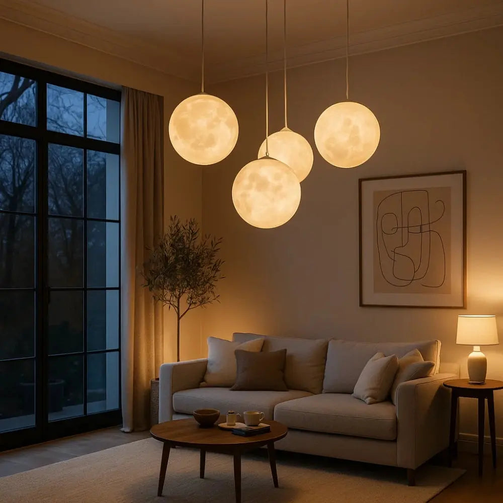 Suspension Luminaire Boule <br> Pleine Lune | Celestia | Delvanie