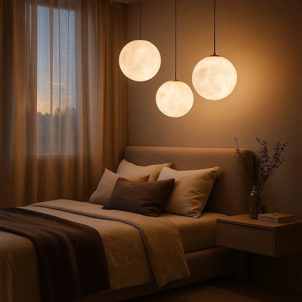 Suspension Luminaire Boule <br> Pleine Lune | Celestia | Delvanie