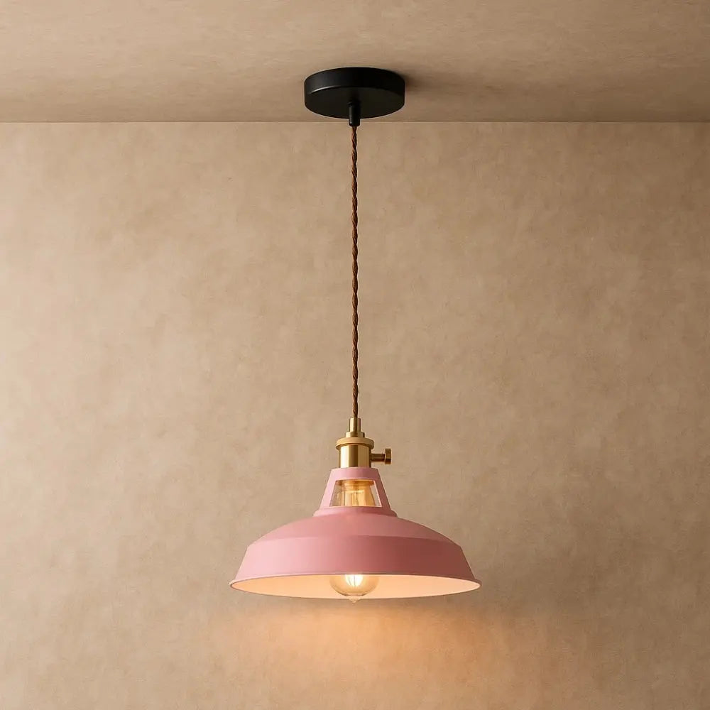 Suspension Luminaire Industriel <br> Éclat Rétro Pastel | Luminor | Delvanie