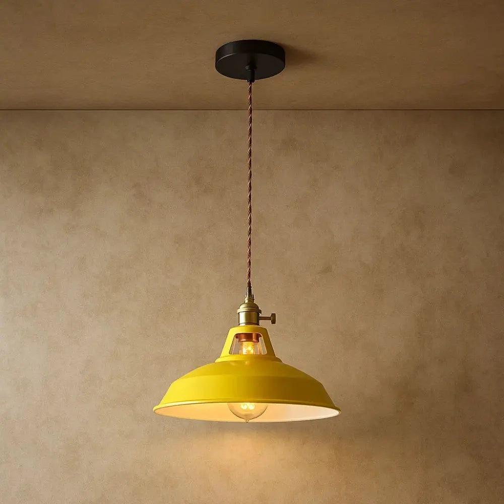Suspension Luminaire Industriel <br> Éclat Rétro Pastel | Luminor | Delvanie