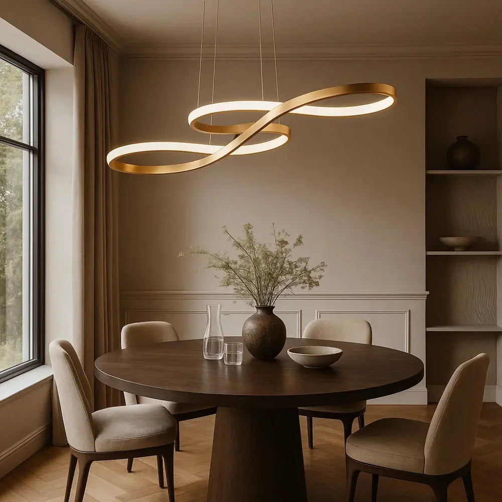 Luminaire Suspension Salle À Manger - Ruban Lumineux Aérien | Solayne - | Delvanie