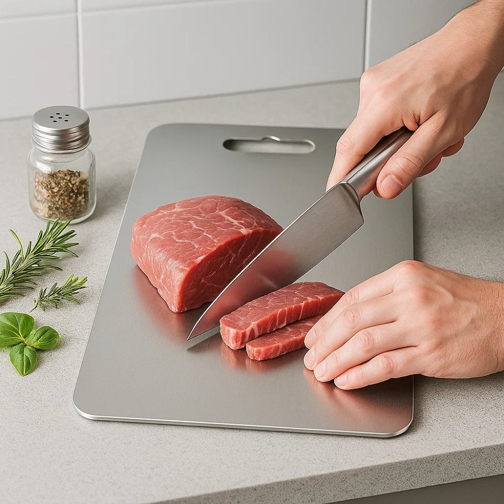 Titanium Cutting Board With Antibacterial Properties