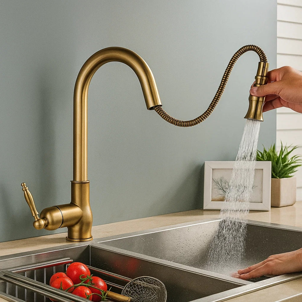 Vintage Kitchen Faucet with Modern Functionality