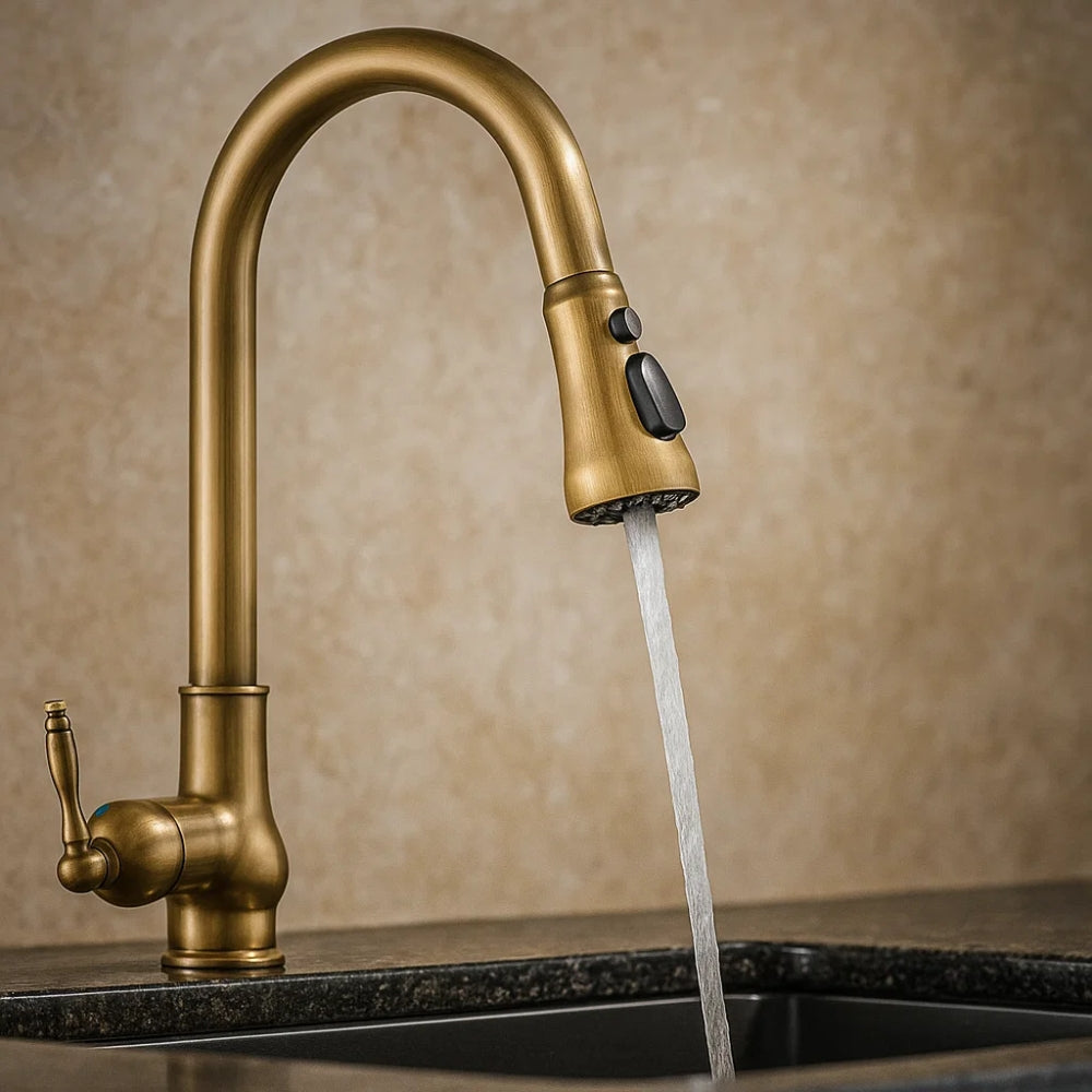 Vintage Kitchen Faucet with Modern Functionality