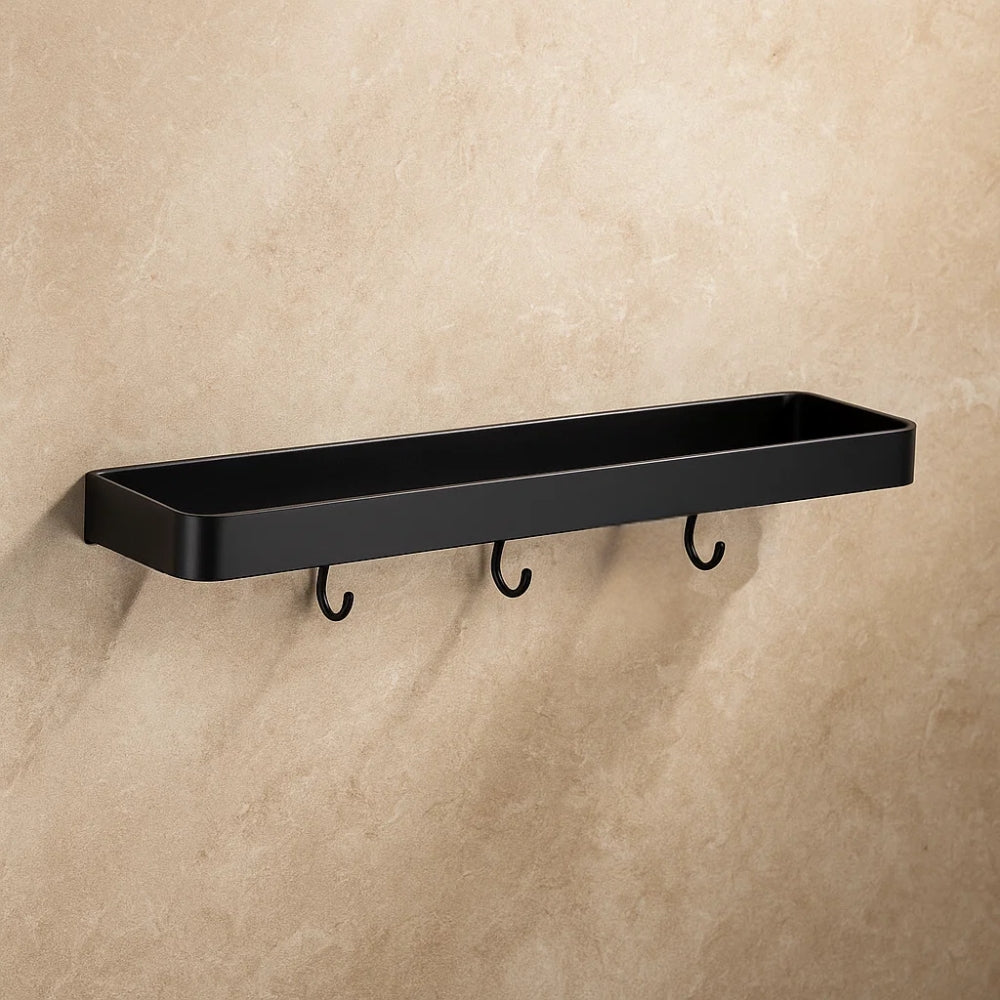 Wall Shelf Black Aluminum Organizer
