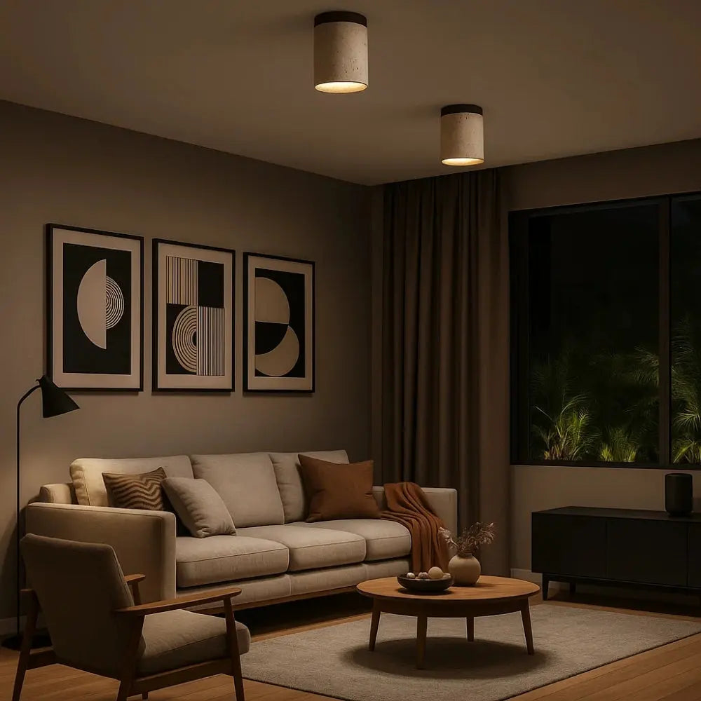 Plafonnier Travertin <br> Design Raffiné | Travina | Delvanie