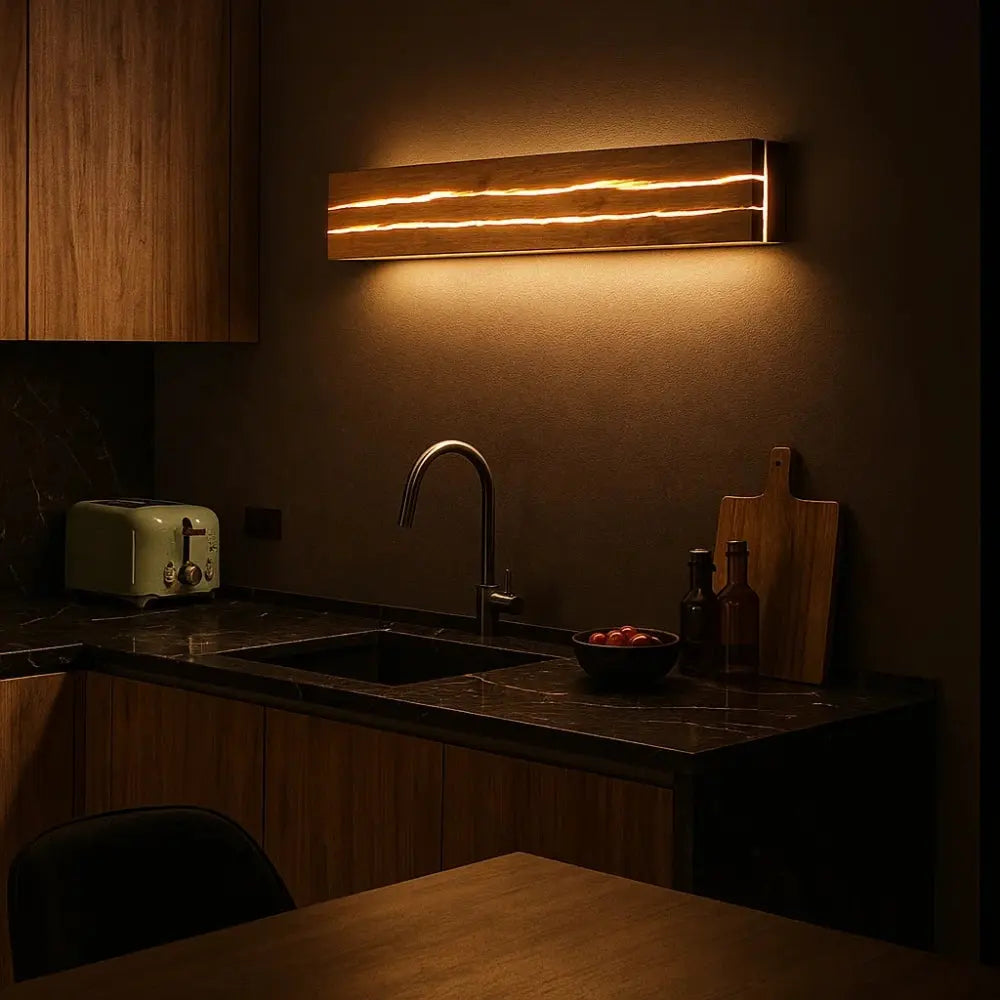 Applique Murale en Bois <br> Lumière Naturelle | Woodura | Delvanie