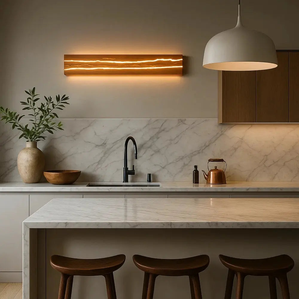 Applique Murale en Bois <br> Lumière Naturelle | Woodura | Delvanie