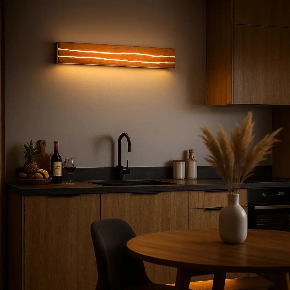 Applique Murale en Bois <br> Lumière Naturelle | Woodura | Delvanie