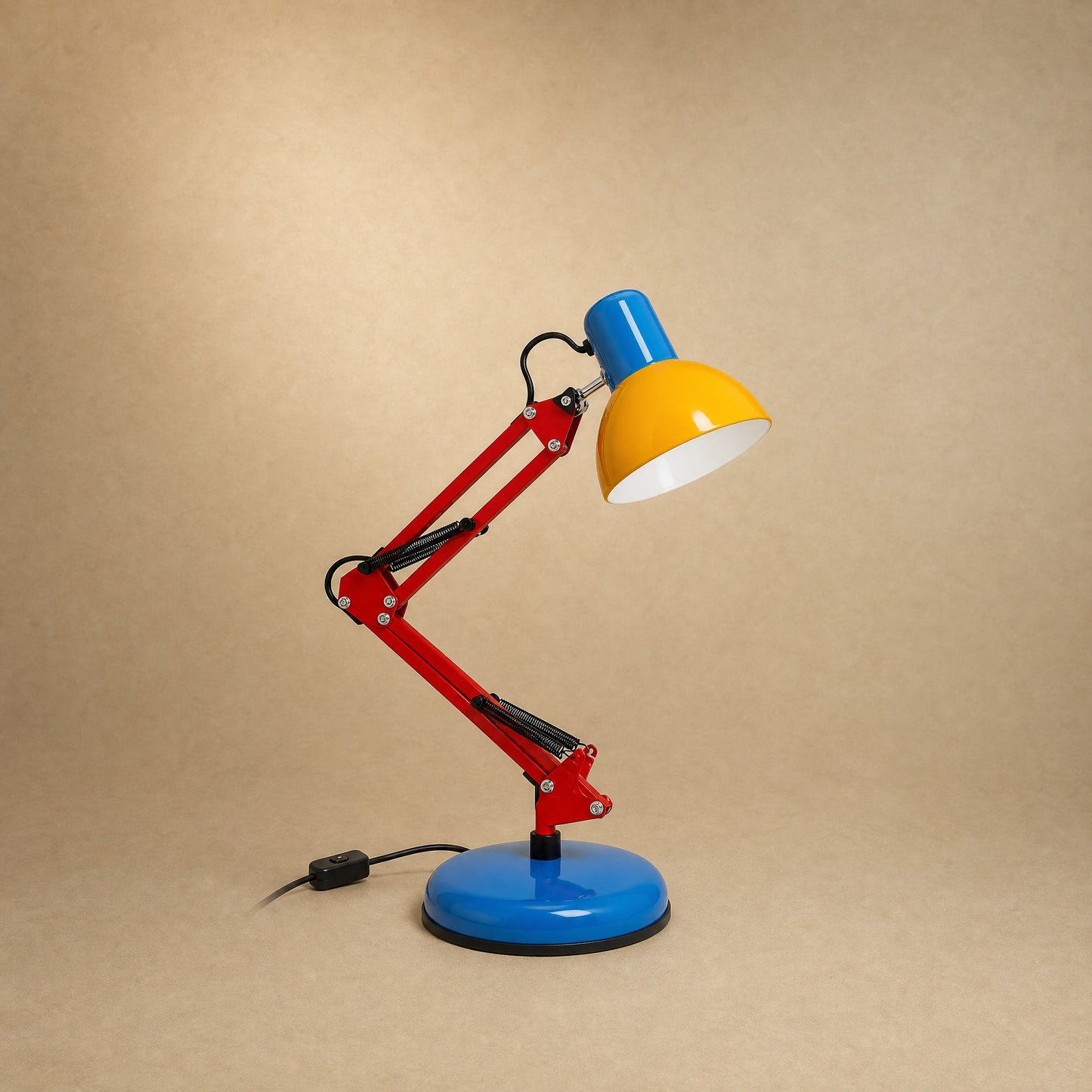 Lampe à poser tricolore à bras articulé, hauteur 60 cm | Delvanie