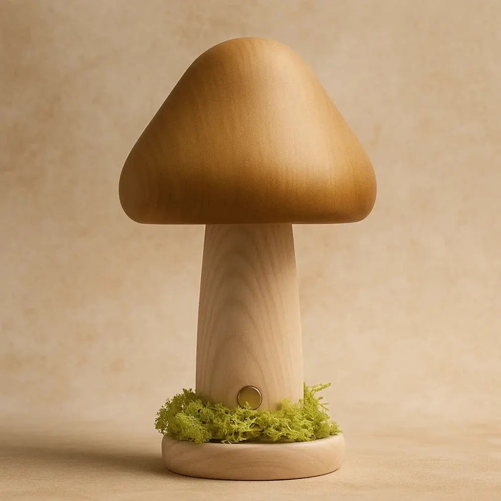 Lampe Champignon Bois <br> Éclat Organique | Fungor | Delvanie