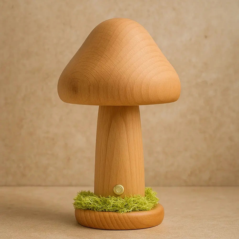 Lampe Champignon Bois <br> Éclat Organique | Fungor | Delvanie