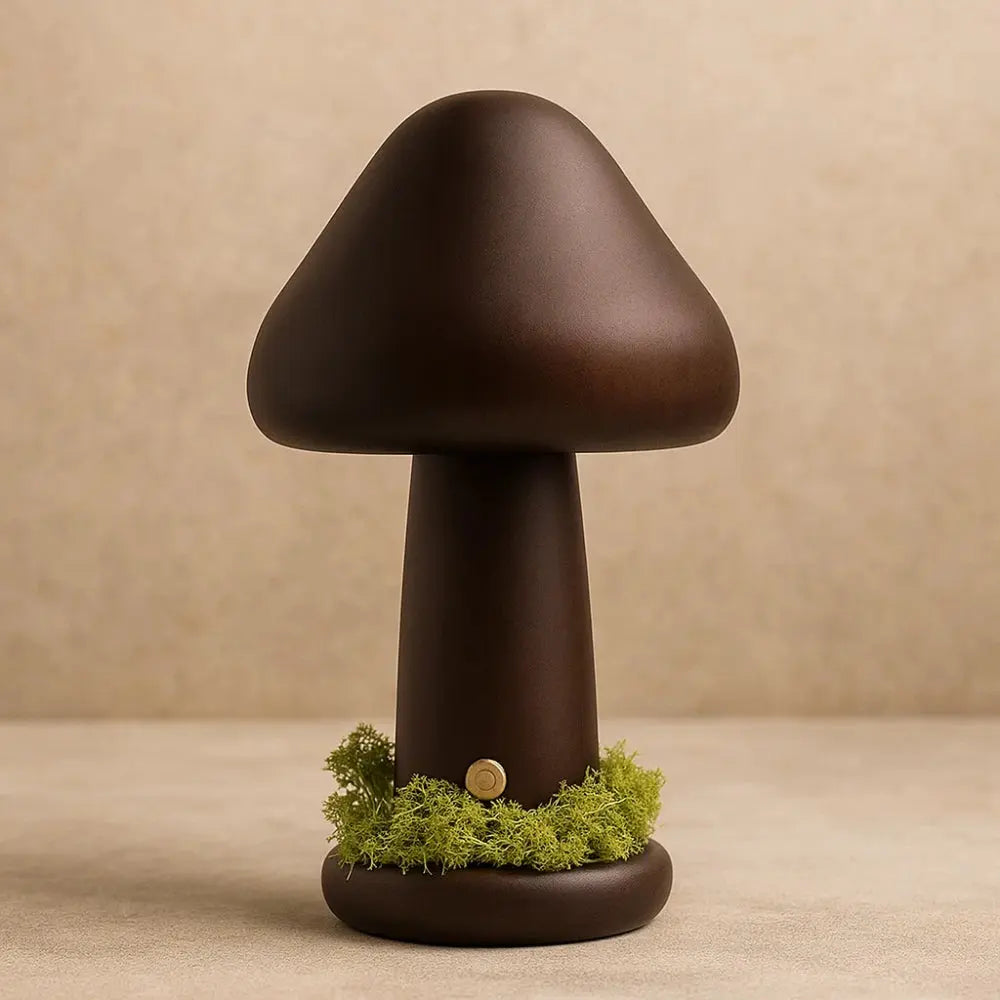 Lampe Champignon Bois <br> Éclat Organique | Fungor | Delvanie