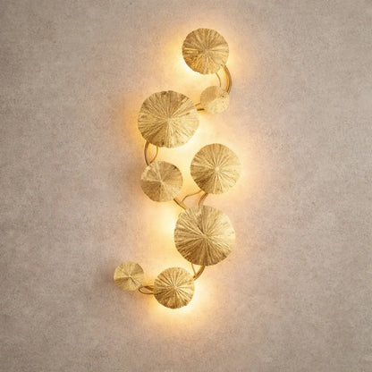 Applique Murale Moderne - Feuilles Lotus Dorées | Lotuséa -  |   Delvanie