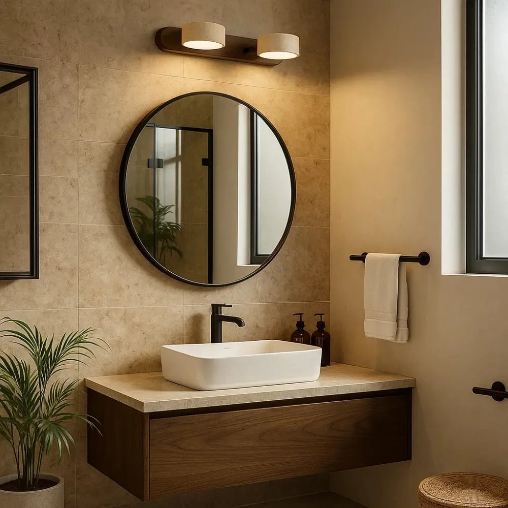 Applique Murale Travertin <br> Équilibre subtil | Solveta | Delvanie