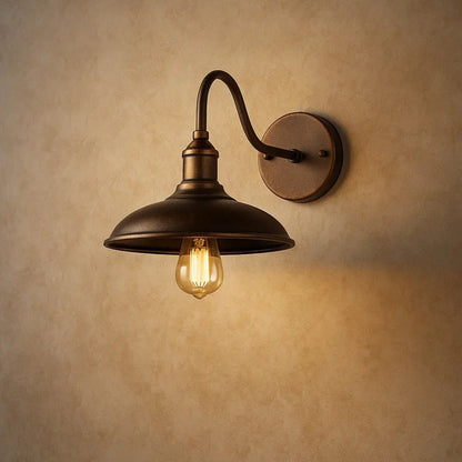 Applique Luminaire Industrielle - Atelier Vintage | Steelix - Laiton rustique / 29 x 23cm |   Delvanie