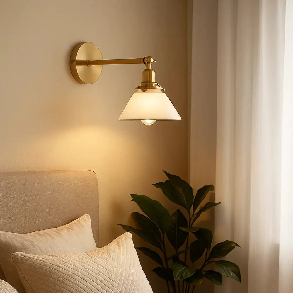 Applique Murale Verre - Reflet Ambre Rétro | Veralya -  |   Delvanie