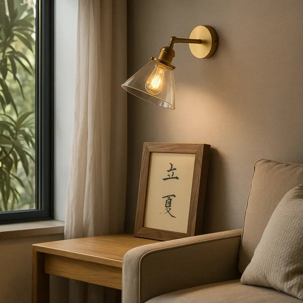 Applique Murale Verre - Reflet Ambre Rétro | Veralya -  |   Delvanie