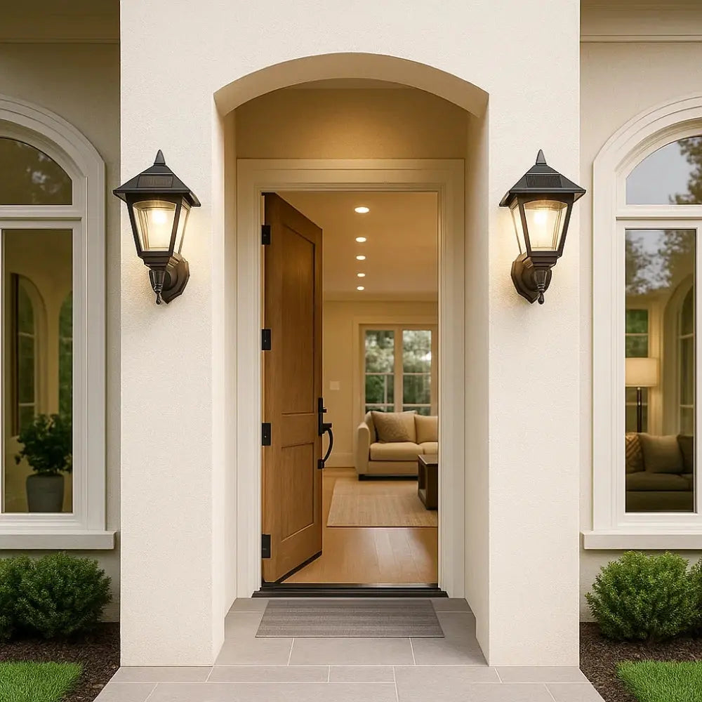 Applique Murale Solaire Exterieur - Halo Solaire Géométrique | Solaryne -  |   Delvanie