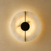 Applique Murale Marbre - Éclat Albâtre Luxueux | Marbélia - Blanc chaud (2700-3500K) / Noir 20cm |   Delvanie