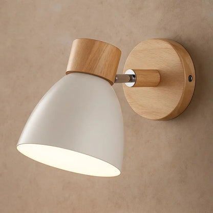 Applique Murale Nordique - Bois Épuré | Norya - Blanc / Sans Interrupteur |   Delvanie