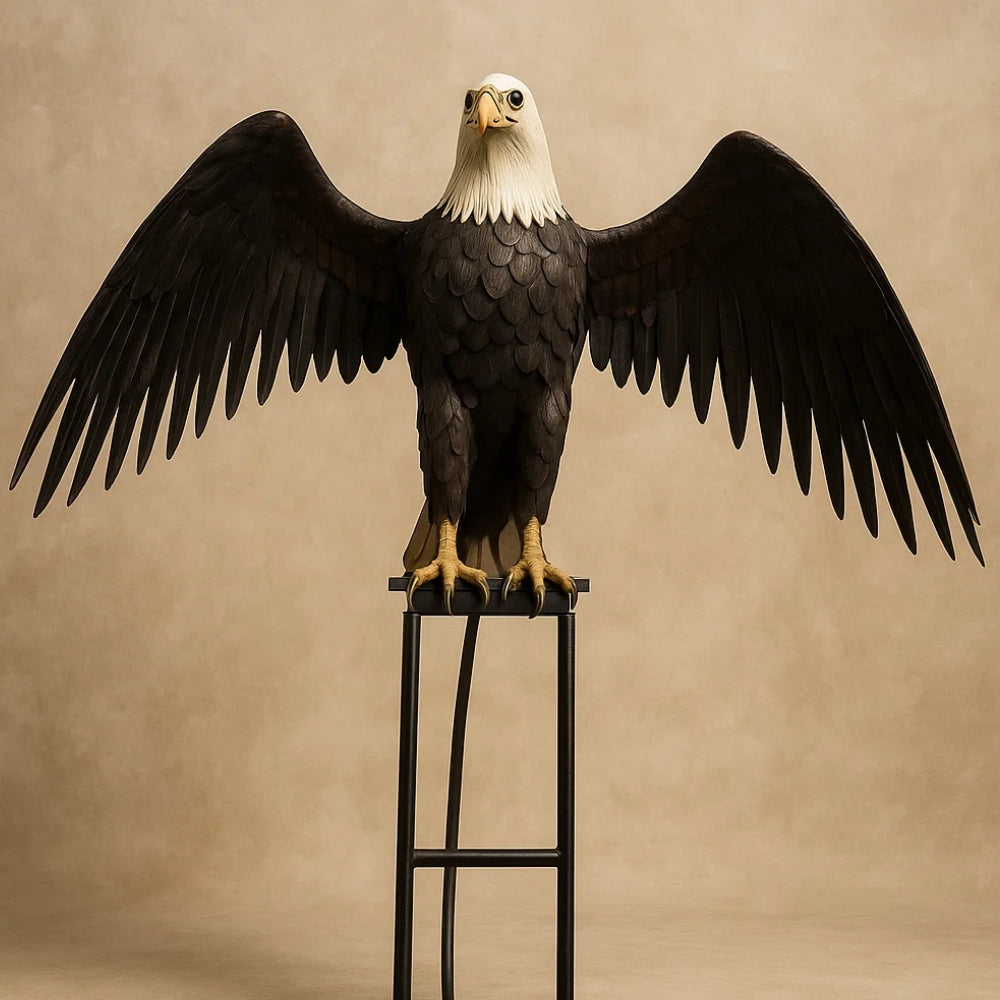 Dynamic Metal Garden Sculpture with Wings