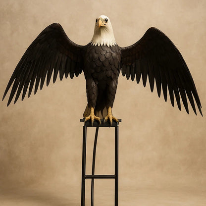 Dynamic Metal Garden Sculpture with Wings