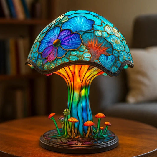 Enchanted Bloom Stained Glass Lamp
