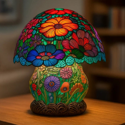 Enchanted Bloom Stained Glass Lamp