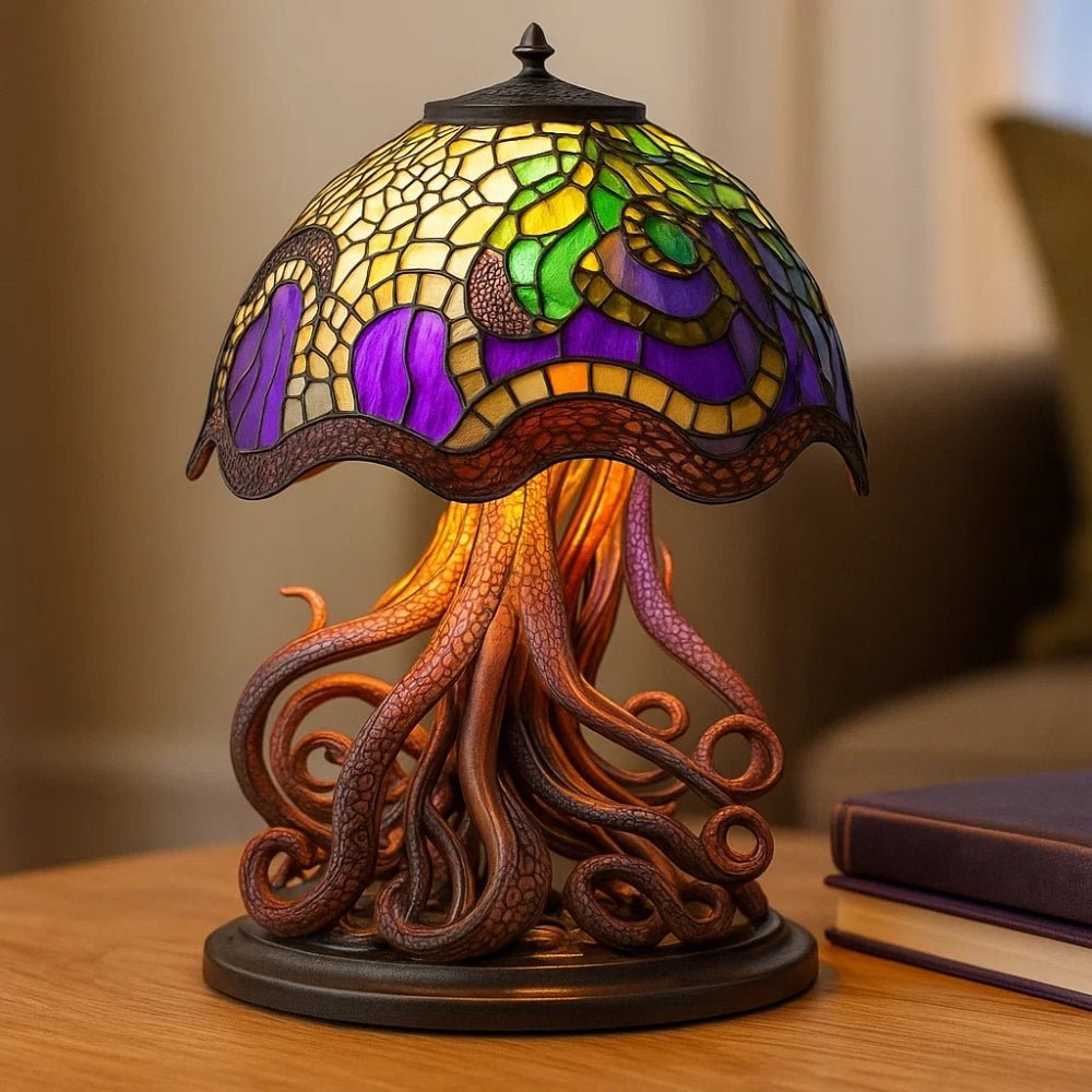 Enchanted Bloom Stained Glass Lamp