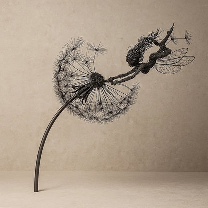Garden Sculpture Metal Whimsical Outdoor Decor