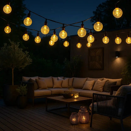 Guirlande Lumineuse Extérieur Solaire - Lueurs Festives Bohèmes | Lunavia -  |   Delvanie